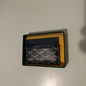 Goyard Black and Gray Patterned Card Holder